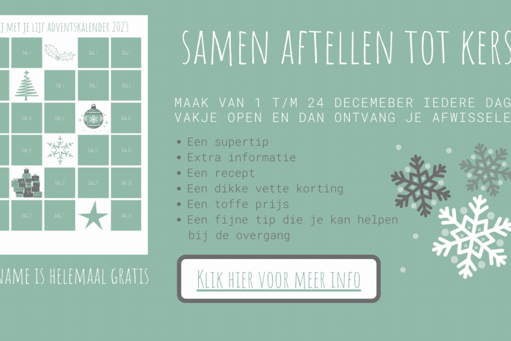 De blij met je lijf adventskalender